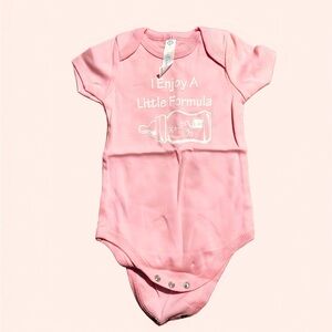 Pink Baby Onesie with Fun Formula Print